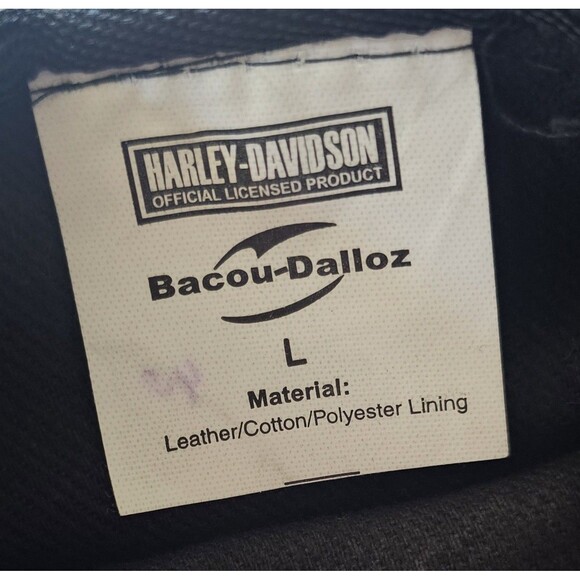 Licensed*HARLEY DAVIDSON MOTORCYCLE*Gauntlet * Welding GLOVES *LEATHER *Eagle *L - Picture 7 of 7